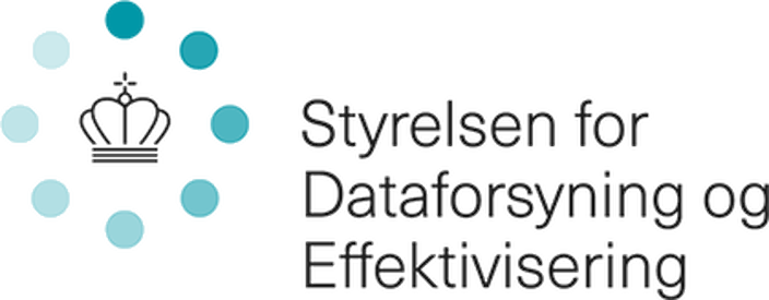Styrelsen for Dataforsyning og Effektivisering logo